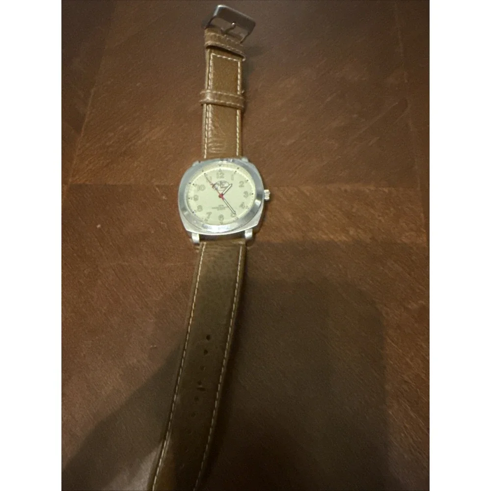Bass Pro Shops Men's Quartz Watch 3ATM Water‎ Resistant Brown Leather Strap